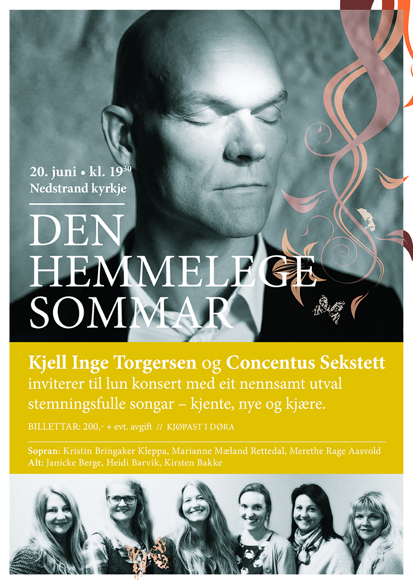 Konsertplakat: Den hemmelege sommar Nedstrand