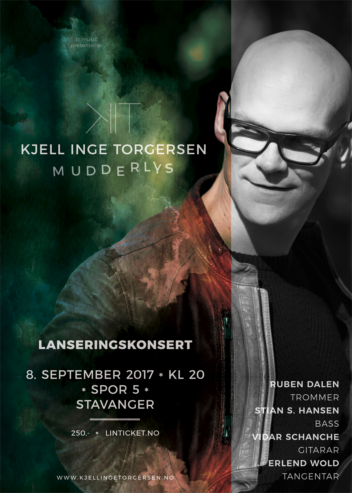 Plakat for lanseringskonsert Mudderlys – på Spor 5