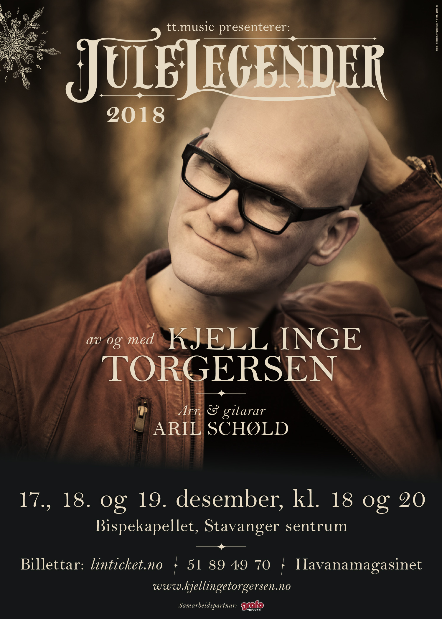 Plakat Julelegender 2018. Form: tilfellet.torgersen as. Foto: MB Multimedia.